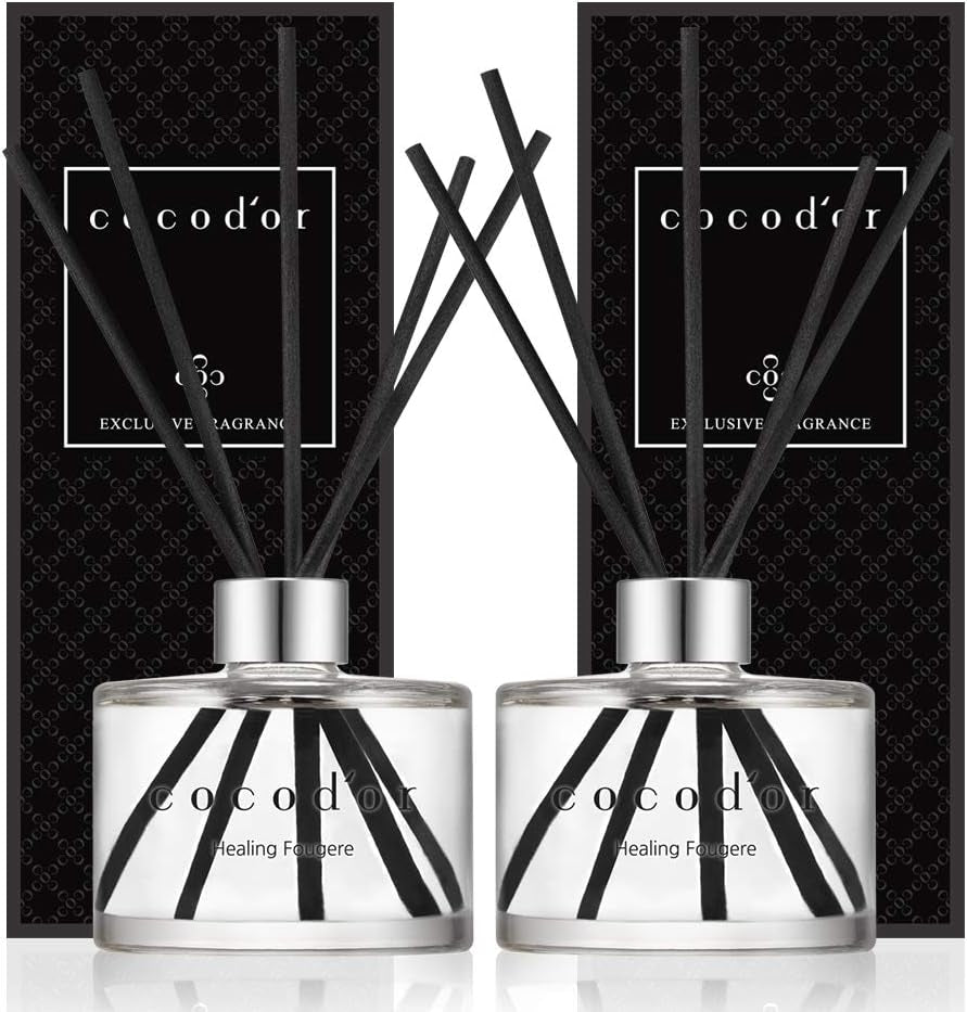 COCODOR Signature Reed Diffuser/Healing Fougere/6.7Oz(200Ml)/2 Pack/Reed Diffuser, Reed Diffuser Set, Oil Diffuser & Reed Diffuser Sticks, Home Decor & Office Decor, Fragrance and Gifts