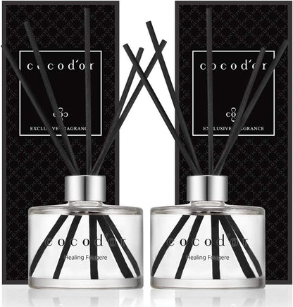 COCODOR Signature Reed Diffuser/Healing Fougere/6.7Oz(200Ml)/2 Pack/Reed Diffuser, Reed Diffuser Set, Oil Diffuser & Reed Diffuser Sticks, Home Decor & Office Decor, Fragrance and Gifts